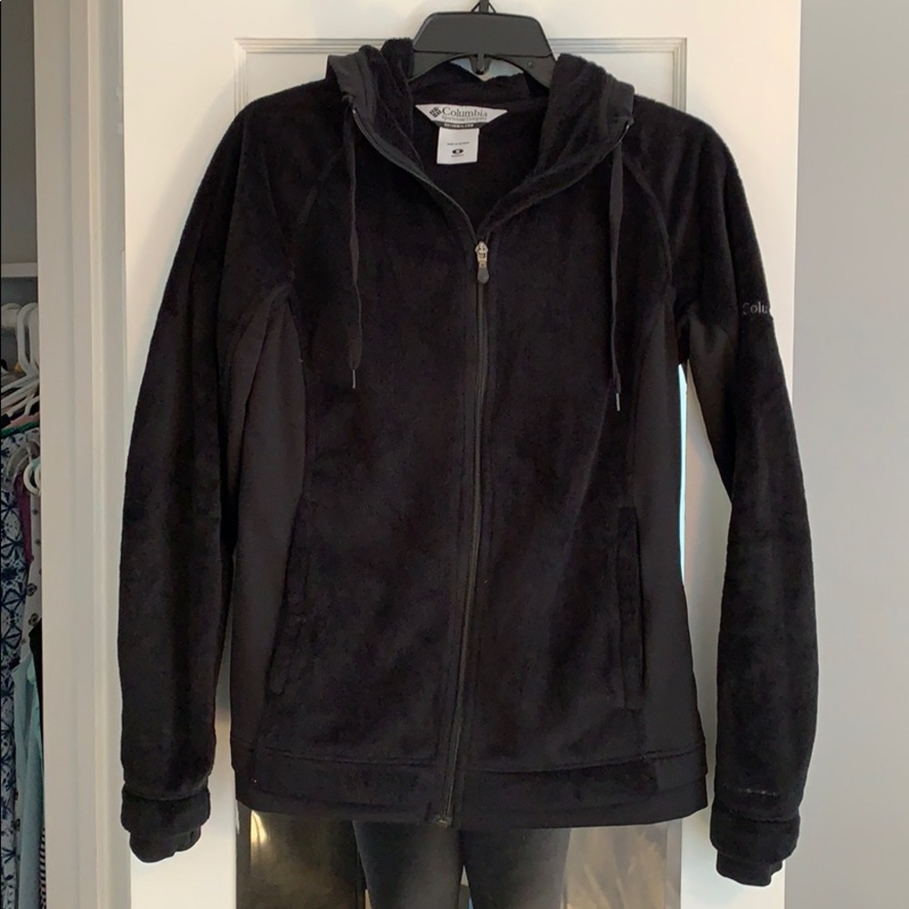 Columbia fleece hoodie with thumb holes size M